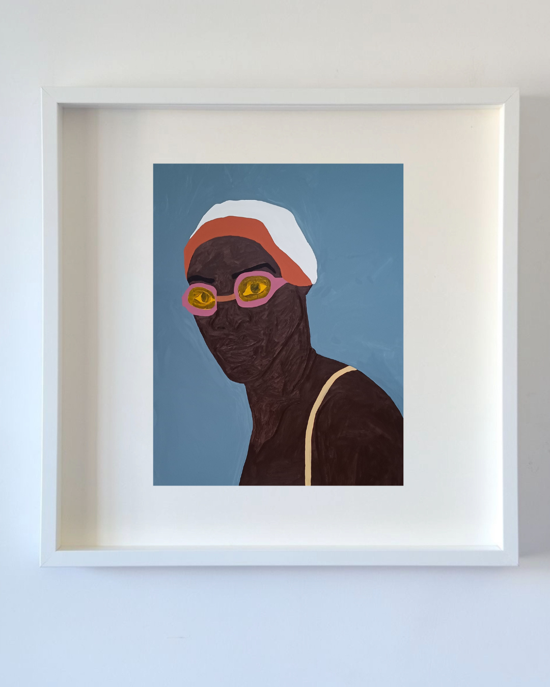 A nadadora 2 impressão emoldurada