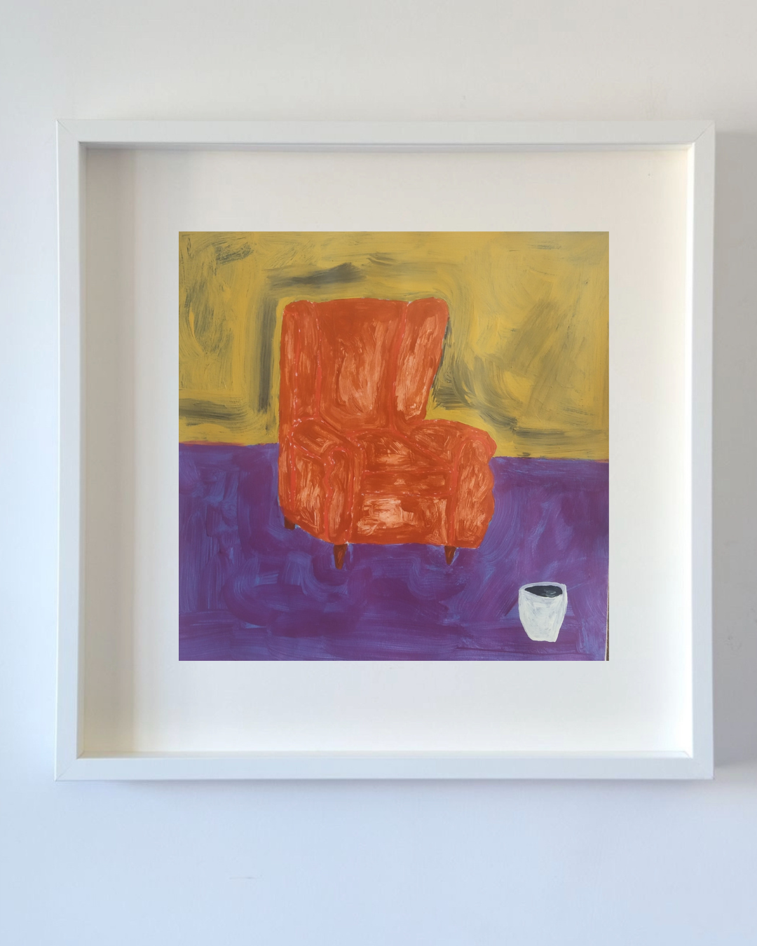 Aquela velha poltrona vermelha impressão emoldurada