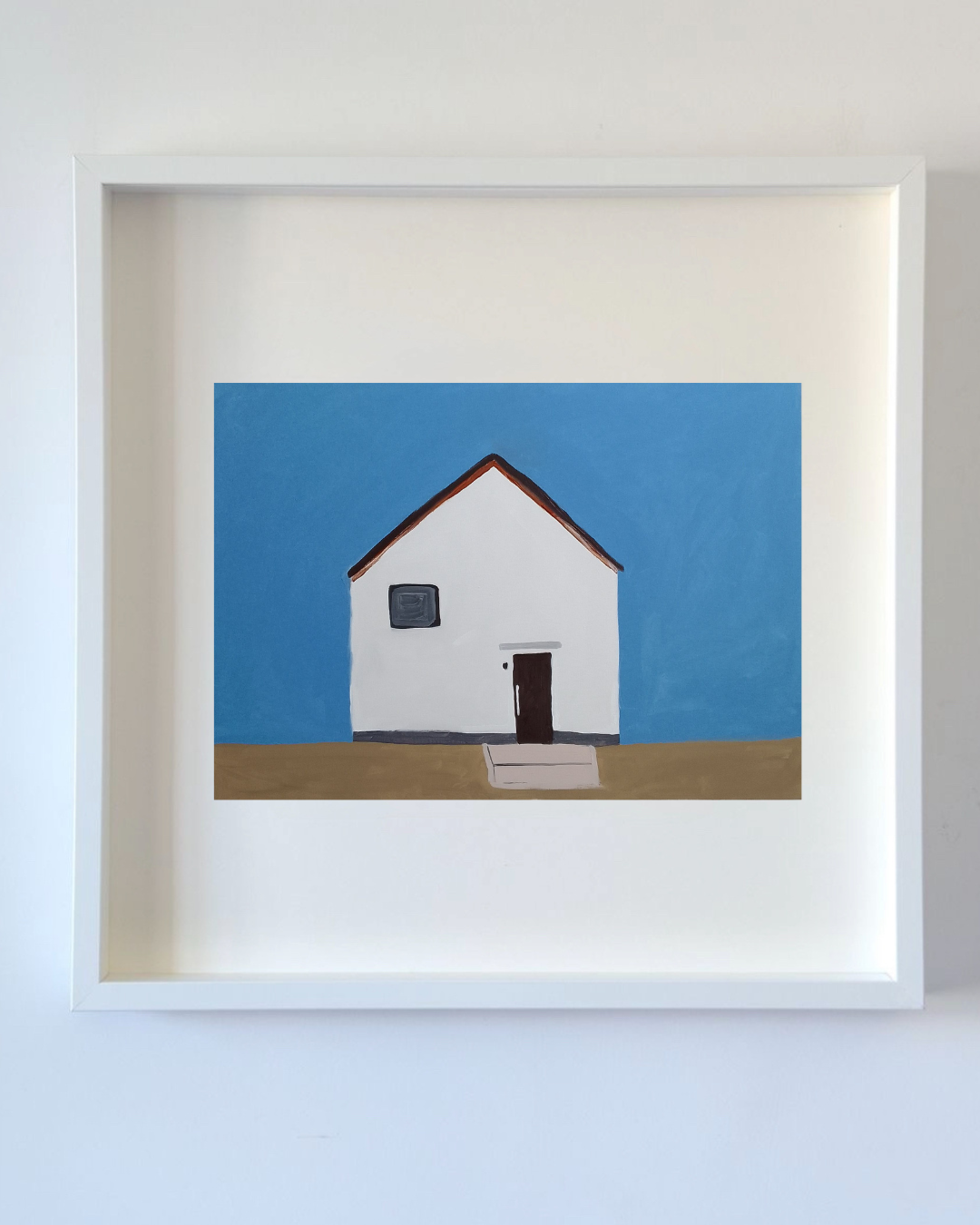 Casa minimalista impressão emoldurada