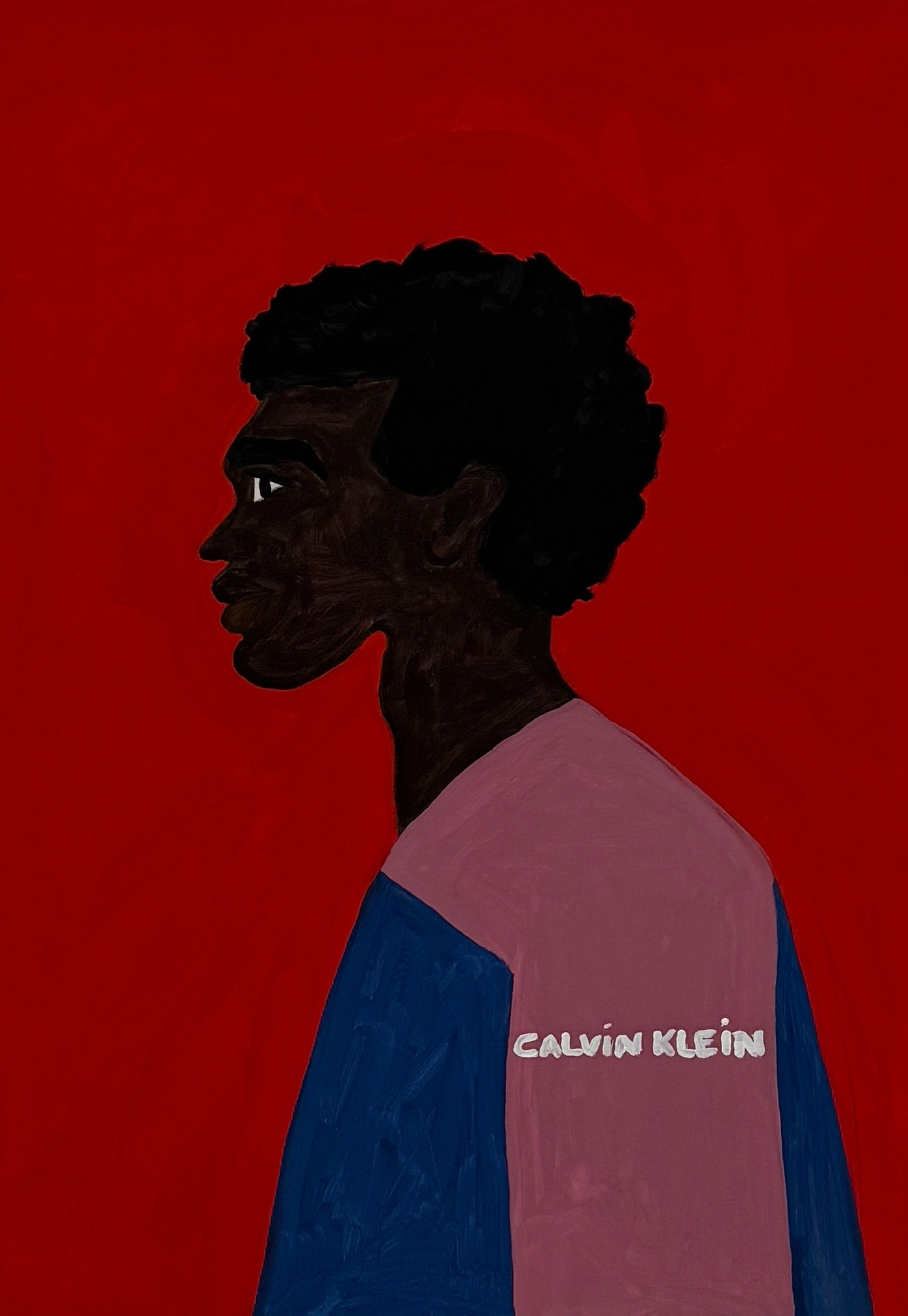 Pintura "Jovem preto de Calvin Klein - 2025"