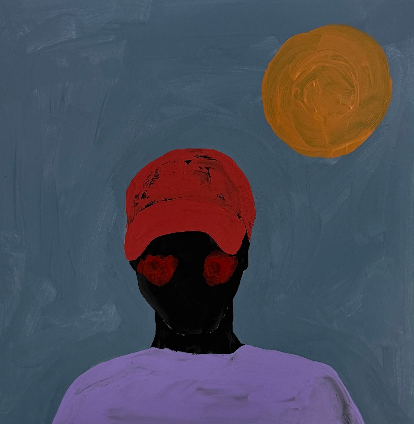Pintura "Menino de boné vermelho - 2026"