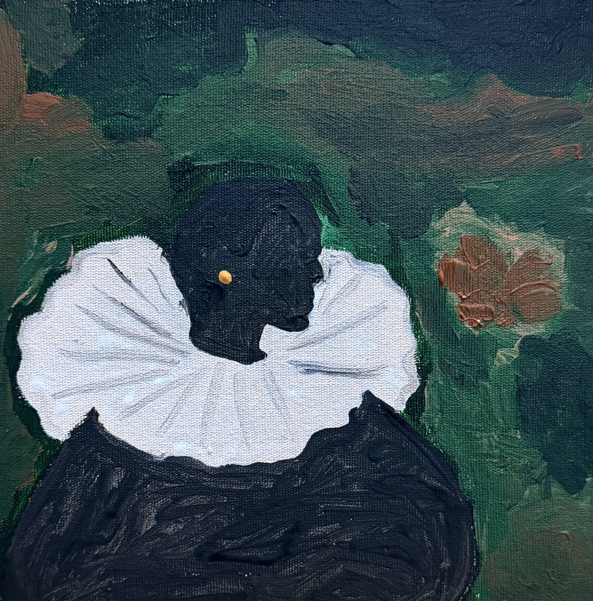 Pintura "Mulher de brinco amarelo"