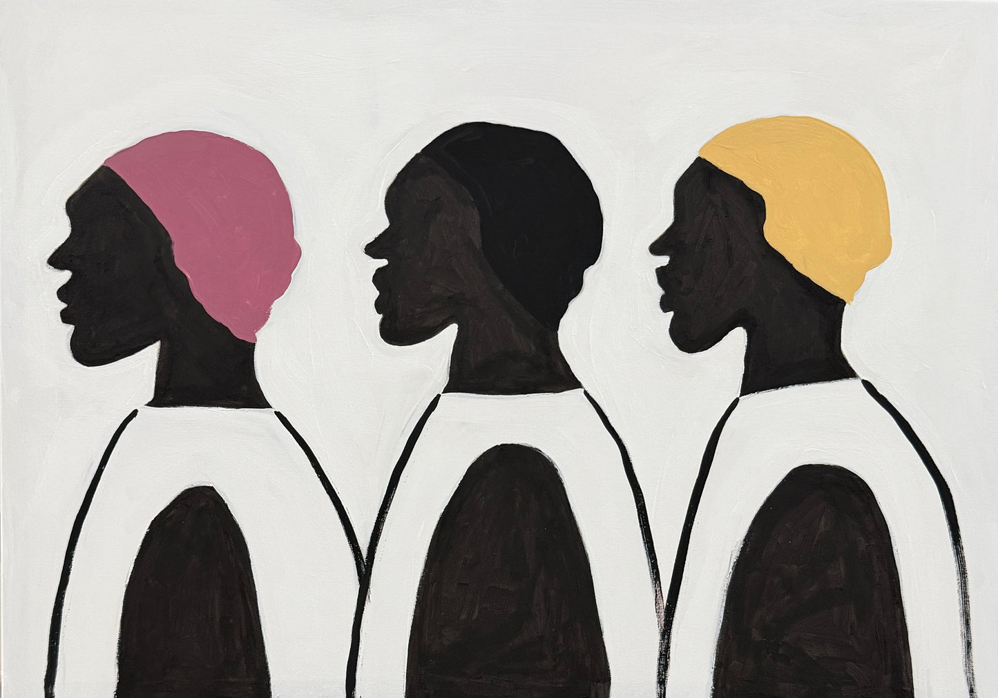 Pintura "Três nadadoras negras - 2026"