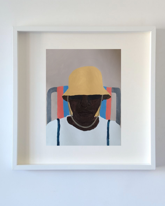 Banho de sol impressão emoldurada