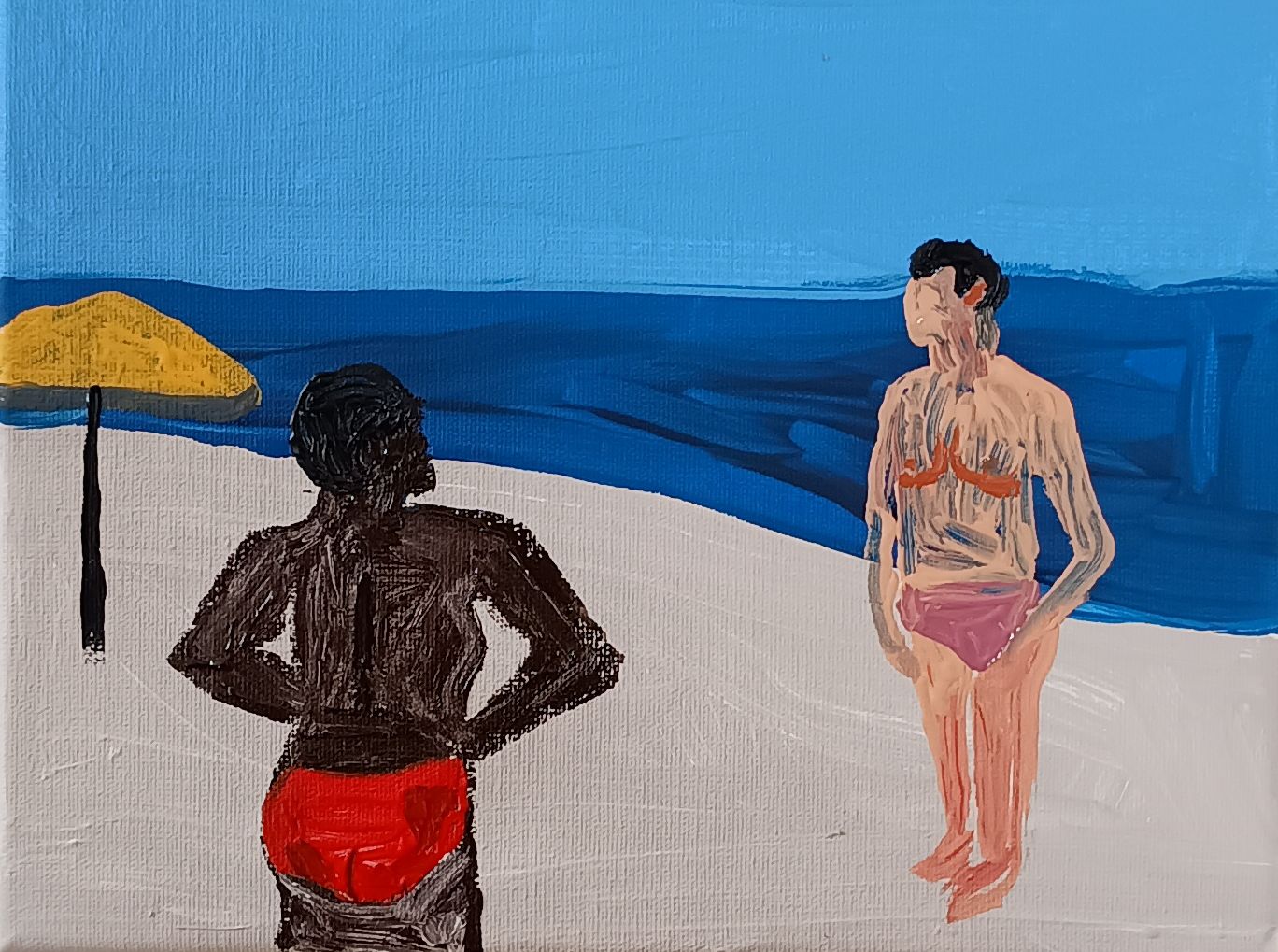 Dois senhores na praia - 2024, Impressão fine art