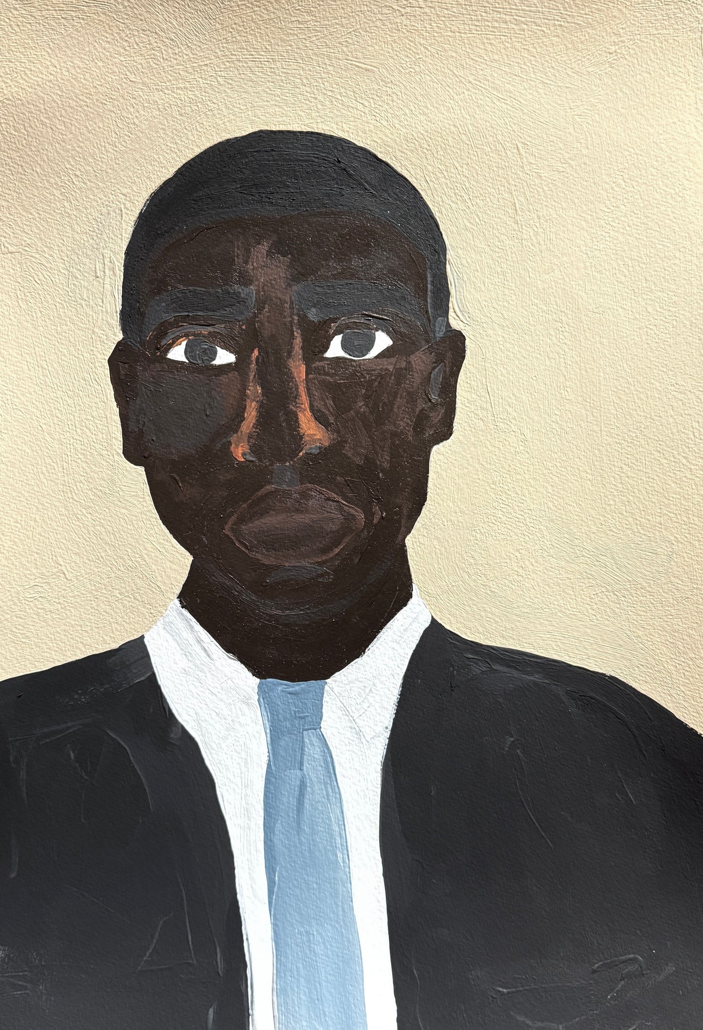 Pintura "Homem preto de terno - 2025"