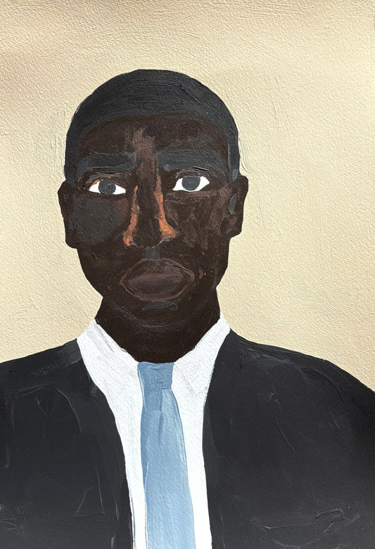 Pintura "Homem preto de terno - 2025"