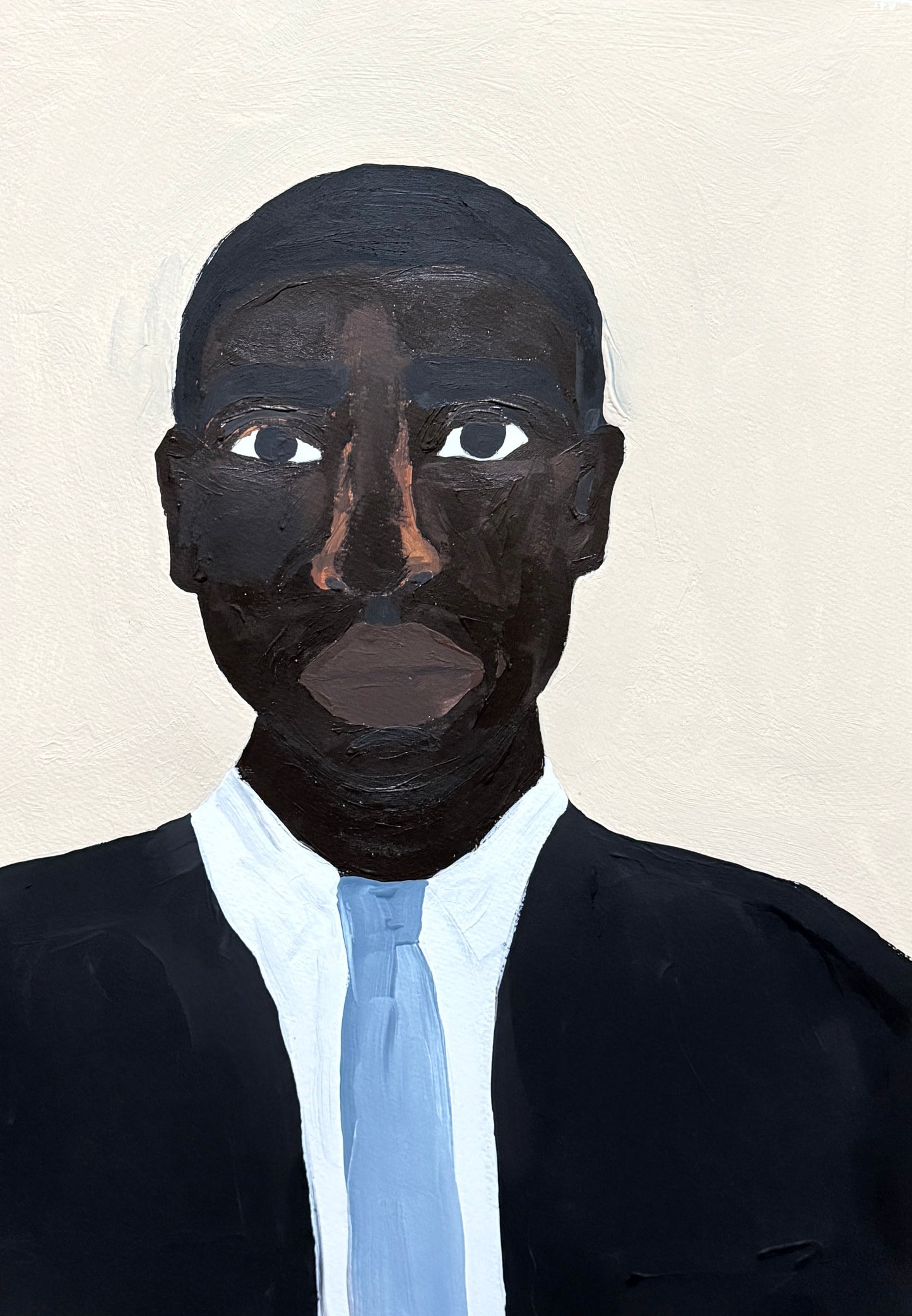 Homem preto de terno - 2025 Impressão fine art