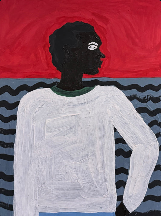 Pintura "Jovem de perfil - 2025"