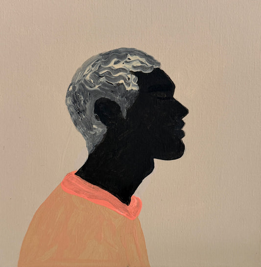 Jovem negro de amarelo Impressão Fine Art