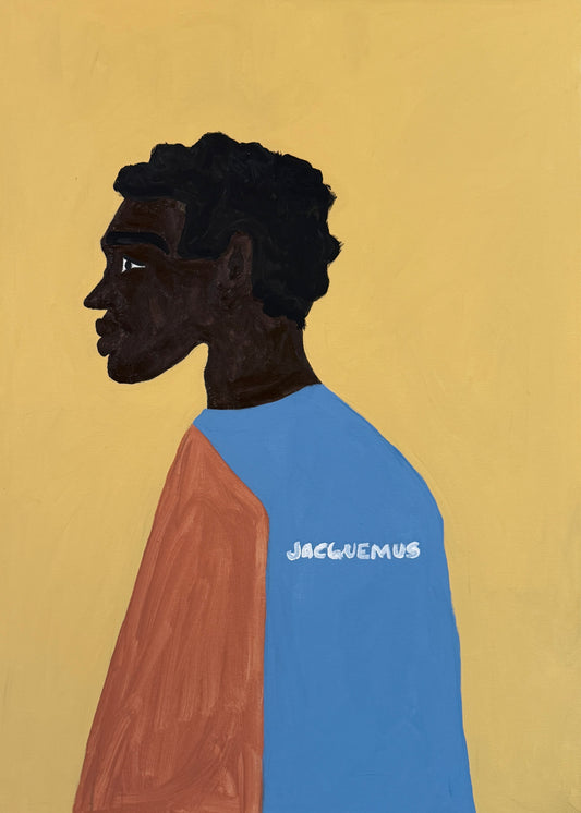 Pintura "Jovem preto de Jacquemus - 2025"