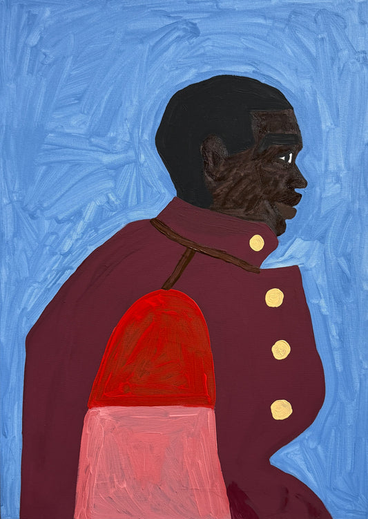 Pintura "Jovem preto de casaco - 2025"