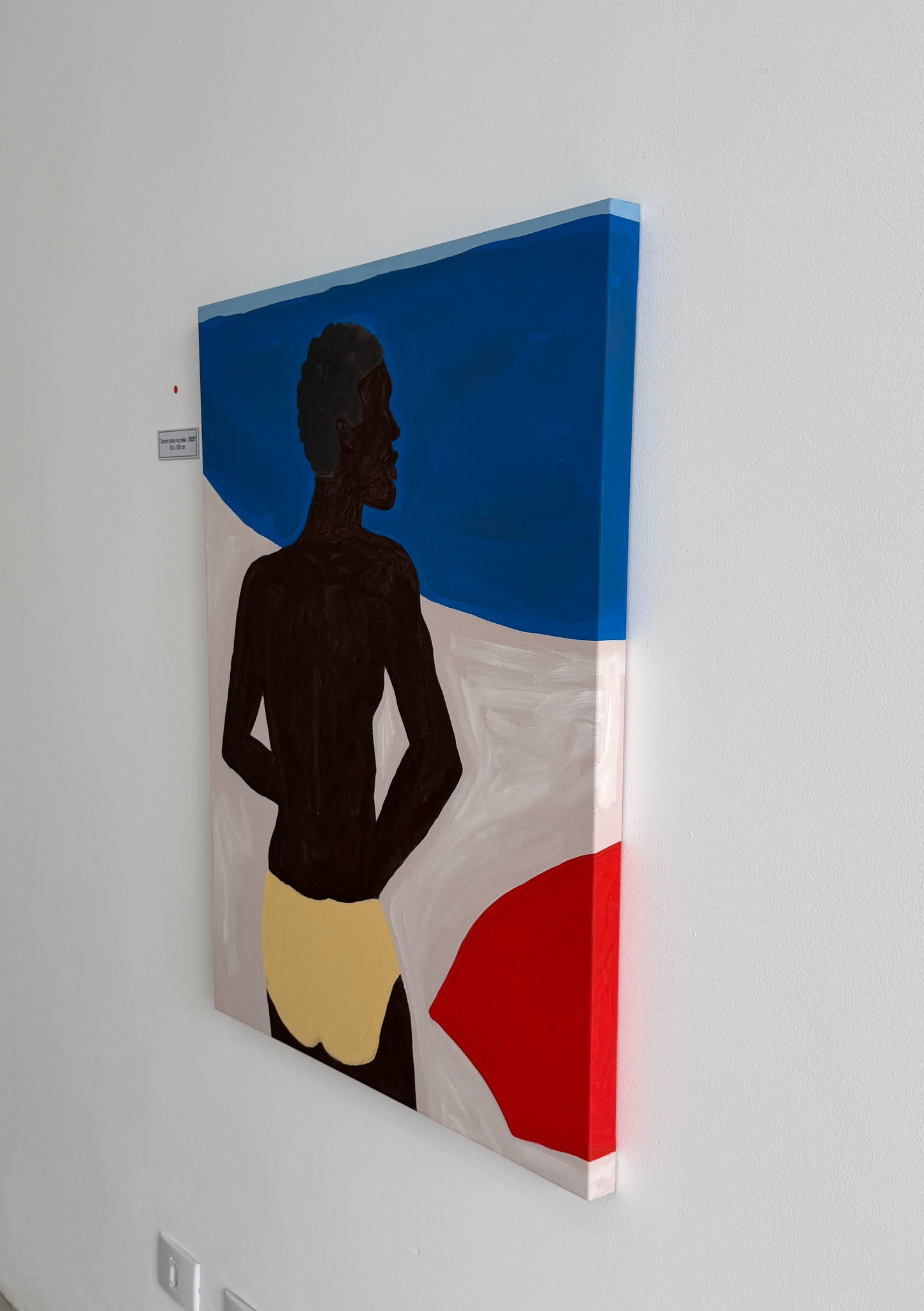 Pintura "Jovem preto na praia - 2025"