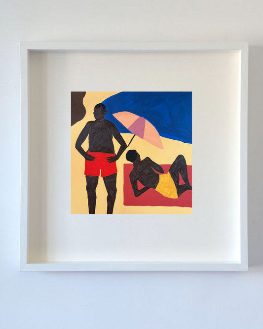 Lembranças com vovô impressão emoldurada