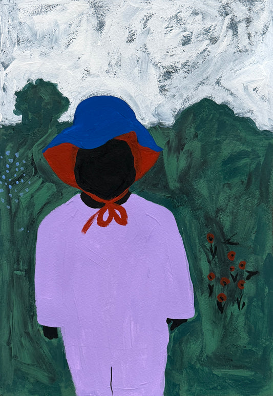 Pintura "Menina negra no campo - 2025"