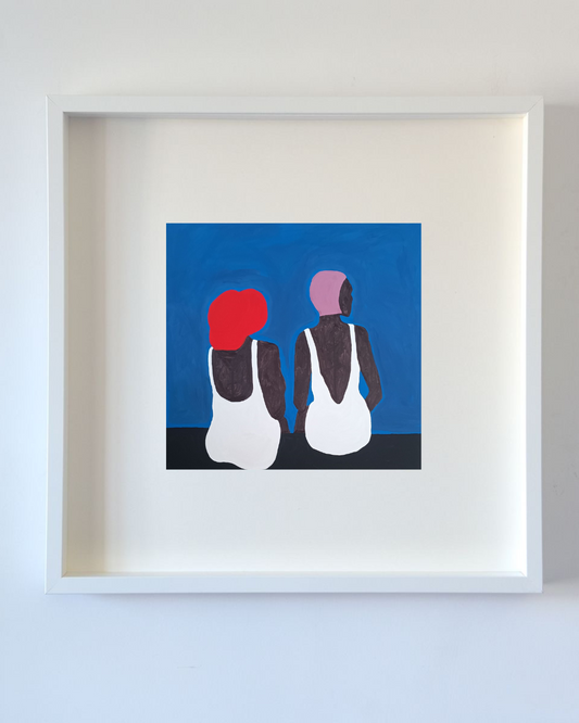 Mulheres pretas de maiô impressão emoldurada