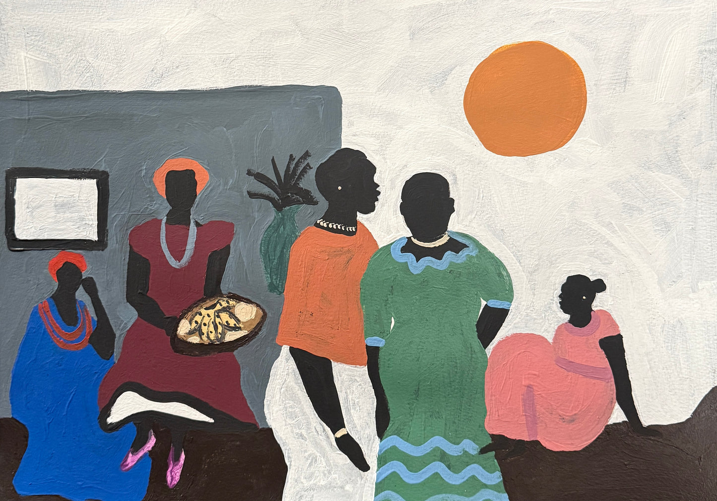Pintura "Mulheres pretas em comunhão - 2026"