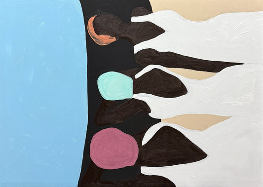 Pintura "Mulheres pretas relaxando de maiô 2 - 2025"