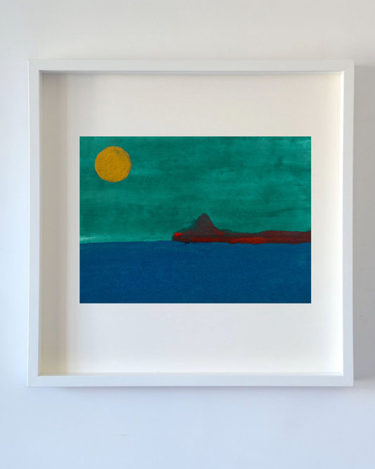 Oceano impressao emoldurada