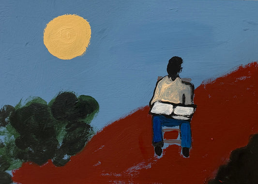 Pintura "O homem e o livro - 2025"