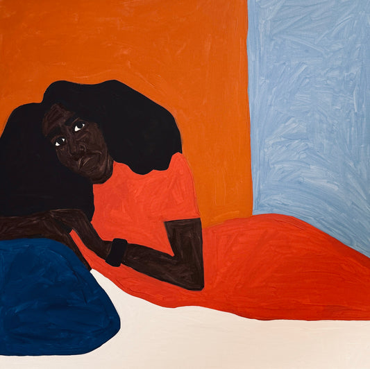 Pintura "Para mulher preta, o descanso merecido - 2025"