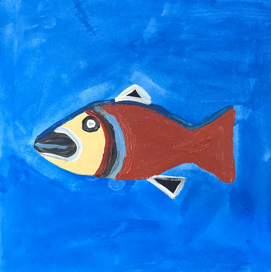 Pintura "Peixe vermelho - 2025"