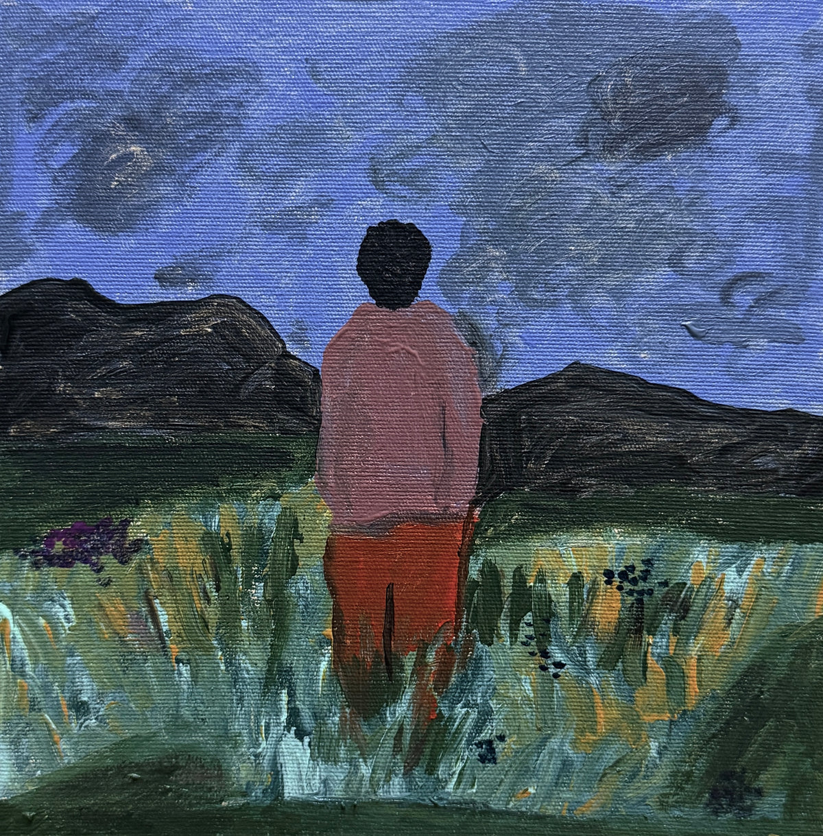 Pintura "verdes flores"